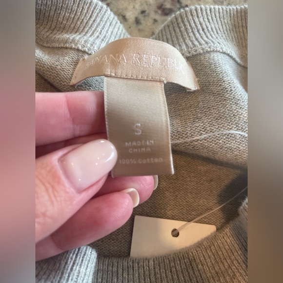 NWT retail $90 women’s banana republic 100% cotton hounds tooth sequin sweater - Picture 5 of 9